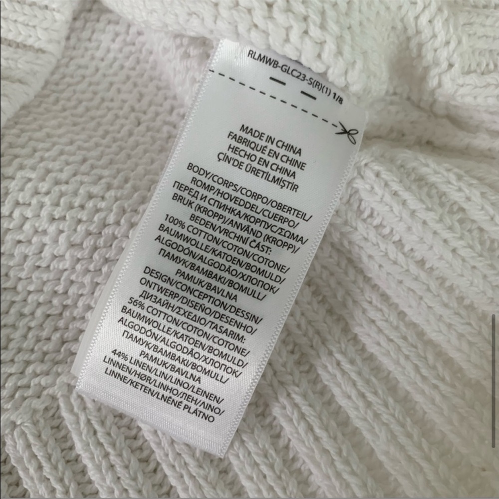 New Ralph Lauren American Flag White Sweater - Picture 8 of 12